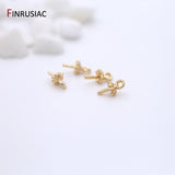 14k Plated Brass Jewelry Peg Bails for Pearls Pendants
