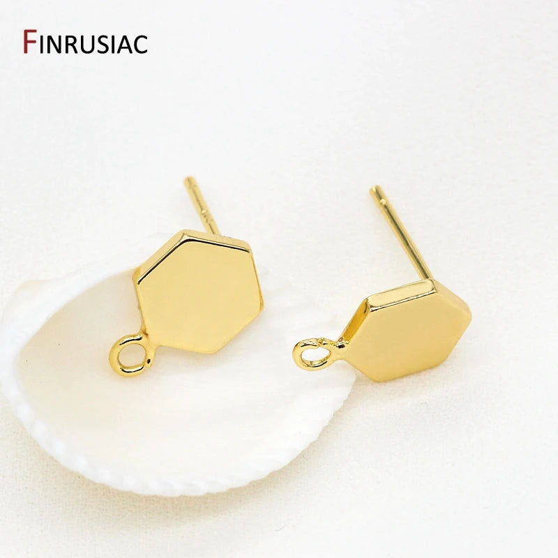 14K Plated Stud Earring Hooks Findings Components DIY Jewellery Craft