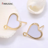 Heart Shape Earring Hooks 14K Plated DIY Findings
