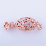 Copper Zircon Bell Clasp Tassel Pendant Findings