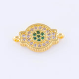 Copper Micro Pave Czech Charms for Bracelet Jewelry Making