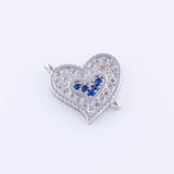5pcs Zircon Heart Charms For Bracelet Czech Charms Bedels