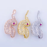 Zircon Bird Charms for Jewelry Making, Big Copper Micro Pave Animal Charms Penda