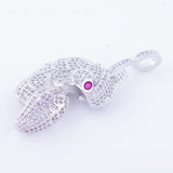 Zircon Bird Charms for Jewelry Making, Big Copper Micro Pave Animal Charms Penda