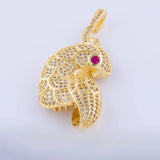 Zircon Bird Charms for Jewelry Making, Big Copper Micro Pave Animal Charms Penda