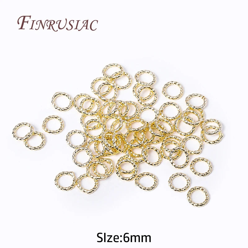 DIY Jewelry Making Supplies: Round Twist Closed Ring Connectors 6/8/10/12MM