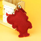 Christmas Gift Key Chain Santa Claus Zircon Decoration Key Ring