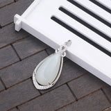 Natural Hetian Jade Pendant with 925 Silver Inlay
