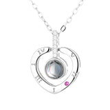 S925 Silver Heart Memory Of Love 100 Languages I Love You Necklace Gift