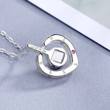 S925 Silver Heart Memory Of Love 100 Languages I Love You Necklace Gift
