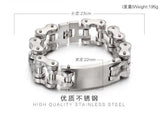Men's Titanium Steel Motorcycle Bracelet
