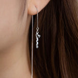 Customized Name String Earrings Long Tassel Hanging Letter Earrings Women Gift