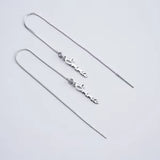 Customized Name String Earrings Long Tassel Hanging Letter Earrings Women Gift