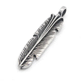 Dropship Feather Pendant 316L Stainless Steel Street Jewelry