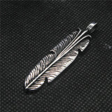 Dropship Feather Pendant 316L Stainless Steel Street Jewelry