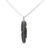 Dropship Feather Pendant 316L Stainless Steel Street Jewelry