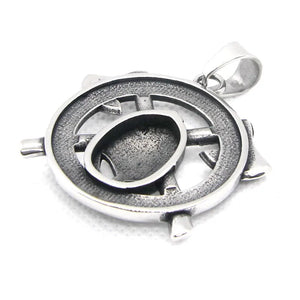 Double Axes Mask Pendant Stainless Steel Jewelry
