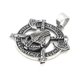 Double Axes Mask Pendant Stainless Steel Jewelry