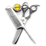 Hairdressing Scissors Pendant Stainless Steel Jewelry