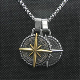 Compass Pendant 316L Stainless Steel Sailor Anchor Pendant