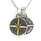 Compass Pendant 316L Stainless Steel Sailor Anchor Pendant