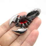 Scorpion Pendant Stainless Steel Jewelry Red Crystal