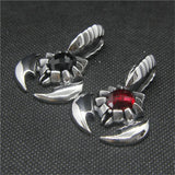 Scorpion Pendant Stainless Steel Jewelry Red Crystal
