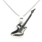 Rock Roll Style Guitar Pendant Stainless Steel Jewelry Punk Pendant