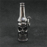Skull Beer Bottle Pendant Stainless Steel Jewelry