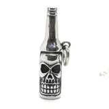 Skull Beer Bottle Pendant Stainless Steel Jewelry