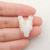 Handcarved Wolf Head Natural Yellow Opal Pendant Bead 25x17x10mm 3g