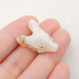 Handcarved Wolf Head Natural Yellow Opal Pendant Bead 25x17x10mm 3g