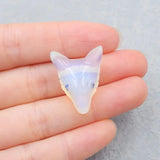 Opalite Wolf Head Pendant Bead 25x19x11mm