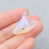 Opalite Wolf Head Pendant Bead 25x19x11mm
