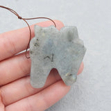 Carved Horse Head Labradorite Necklace Pendant DIY Jewelry