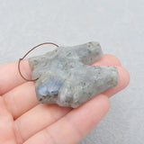 Carved Horse Head Labradorite Necklace Pendant DIY Jewelry