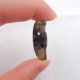 Labradorite Wolf Head Necklace Pendant 32x24x12mm