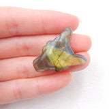 Labradorite Wolf Head Necklace Pendant 32x24x12mm