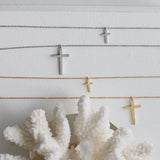 Supretu Double Layered Cross Pendant Necklace