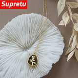 Vintage Rose Flower Pendant Necklace for Women