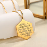 Surat Al-Fatiha Necklace Stainless Steel Muslim Pendant