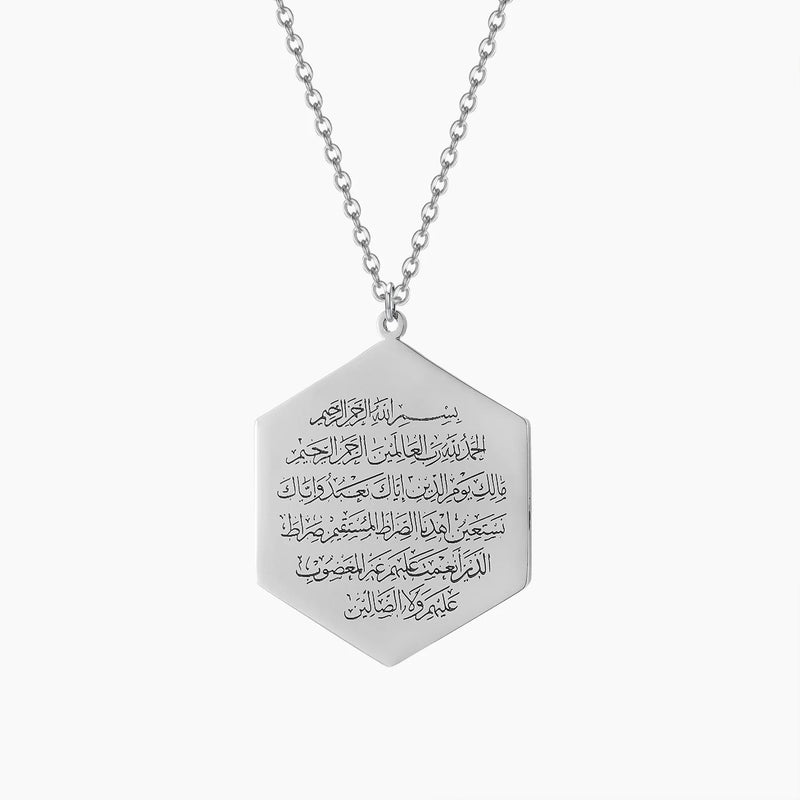 Surat Al-Fatiha Necklace Stainless Steel Muslim Pendant