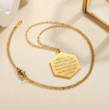 Surat Al-Fatiha Necklace Stainless Steel Muslim Pendant