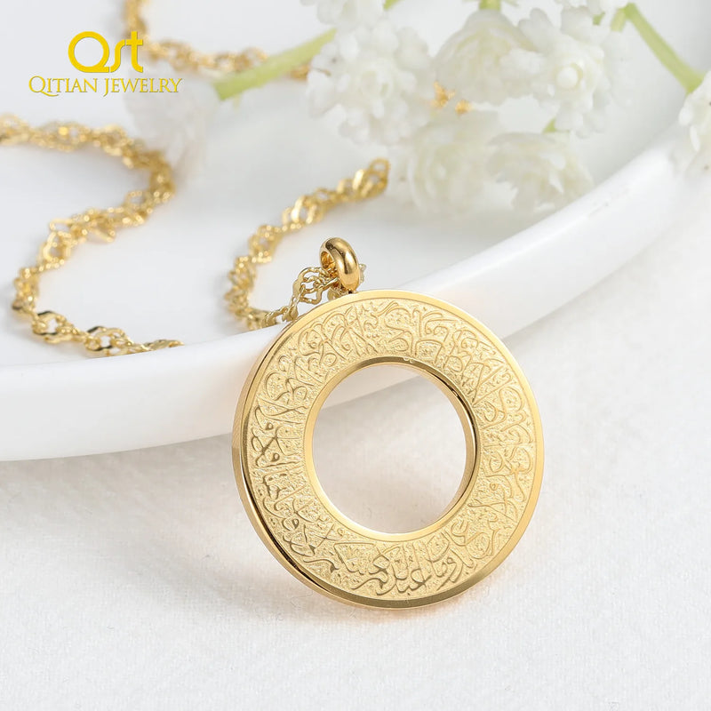 Islamic Calligraphy Pendant Necklace for Women