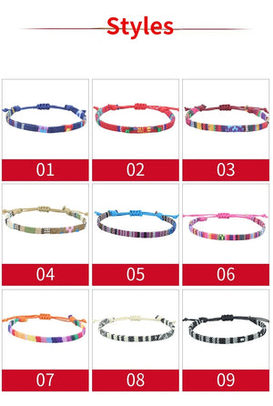Surfer Beach Anklet for Women and Men, Boho Cotton Woven Anklet Bracelet
