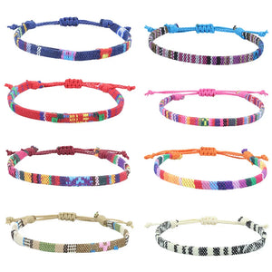 Surfer Beach Anklet for Women and Men, Boho Cotton Woven Anklet Bracelet