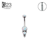 ASTM F136 Titanium Belly Piercing Zircon Pendant