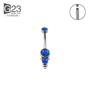 ASTM F136 Titanium Belly Piercing Zircon Pendant