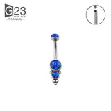 ASTM F136 Titanium Belly Piercing Zircon Pendant