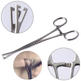 Surgical Steel Needle Ball Clamp Plier Tweezers Piercing Tool